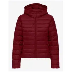 Steppjacke ONLY ONLTAHIA LW QUILTED HOOD JKT OTW CC OTW - Modische Damen-Sweatjacke in Cabernet, aus leichtem 100% Nylon, ideal für kalte Tage mit praktischen Eingrifftaschen und hohem Kragen für zusätzlichen Schutz.