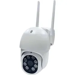 DENVER Überwachungskamera IOC-224, Wi-Fi, Outdoor, weiß - Smart Home Überwachungskamera mit 2-MP Full-HD und motorisierter Schwenkfunktion. Nachtsicht bis 8 Meter und Zwei-Wege-Kommunikation für optimale Sicherheit.