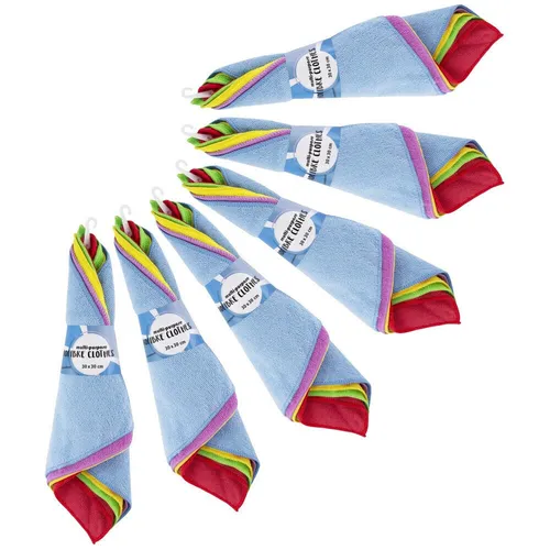 IDEA HOME 30 Stück Mikrofasertücher Putzlappen Staubtücher Reinigungstücher Putztücher | mehrfarbig | Allzwecktücher 30x30cm