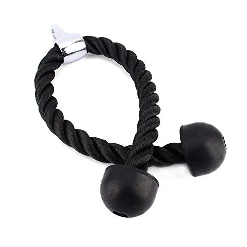 Estink Trizepsseil, Gedrehtes Bizeps Seil, Trizepstau mit rutschfesten Griffen für Workout am Kabelzug oder Kraftturm, 70cm