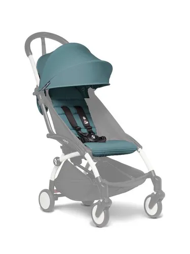 BABYZEN YOYO 6+ Textilset, Aqua - Flexibles Zubehör für den YOYO2 Kinderwagen - Zubehör für Kinderwagen - Das YOYO 6+ Textilset bietet maschinenwaschbare, wasserfeste Materialien und ein kompaktes Design, ideal für unterwegs. Perfekt kombinierbar mit dem YOYO2 Kinderwagengestell.