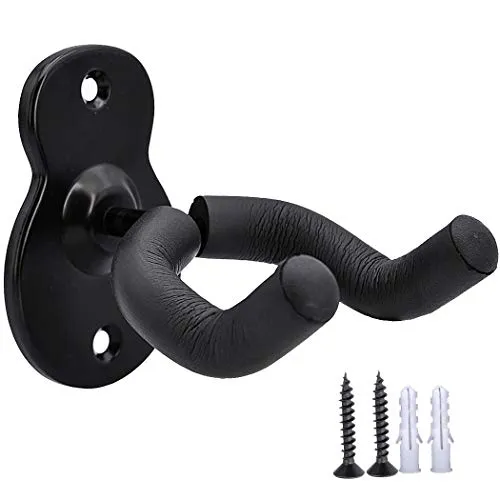 Sound harbor Metall Wandhalterung für Gitarre, Akustikgitarre, E-Bass, Wandmontage, schwarz
