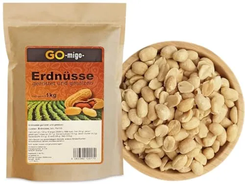 1kg Erdnüsse, geröstet und gesalzen Top Qualität 1000g
