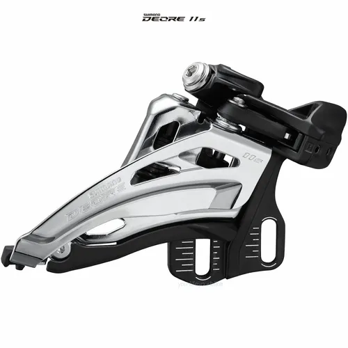 SHIMANO FD-M5100-E DEORE Umwerfer - Gangschaltung für 2x11-fach Systeme, bietet präzise Schaltvorgänge mit Side Swing Technologie für optimalen Platz und Leistung.