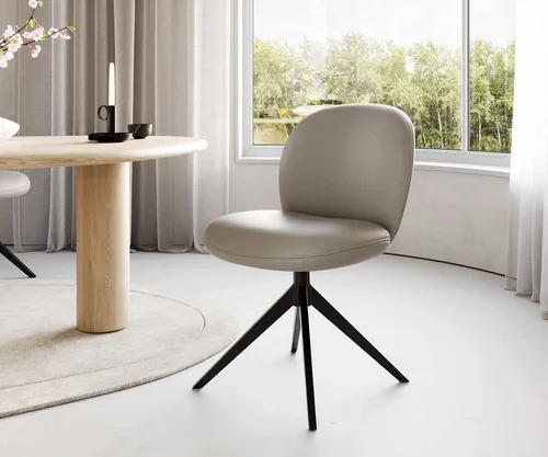 DELIFE Drehstuhl Nube-Flex Echt-Leder Schlamm von Delife