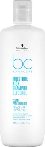 Schwarzkopf Bonacure Moisture Kick Shampoo 1000ml - Moisture Kick Shampoo für lockiges und trockenes Haar, spendet intensive Feuchtigkeit und Pflege. Ideal für den täglichen Einsatz.