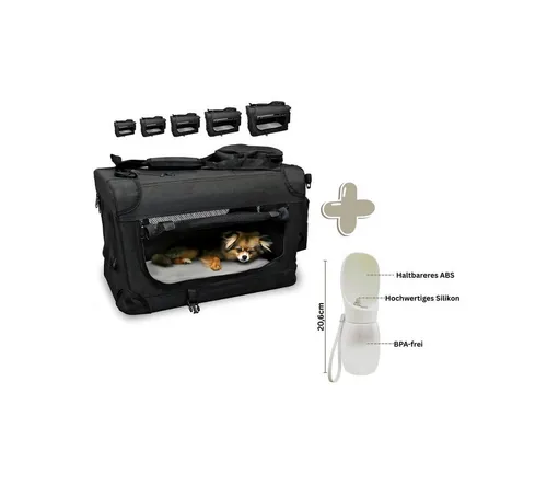 Defactoshop Tiertransportbox Transporttasche Hundebox faltbar Hundetasche für Haustiere Katze