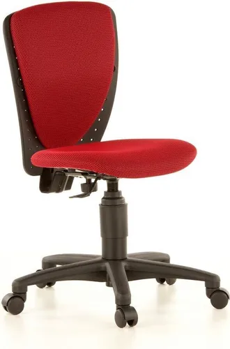 Topstar High Scool Kinderdrehstuhl, rot - Bürostuhl für Kinder mit atmungsaktivem 3D Netzbezug, stufenloser Sitzhöhenverstellung und bequemen Muldensitz. Ideal für Schreibtische und Lernumgebungen. Made in Germany.