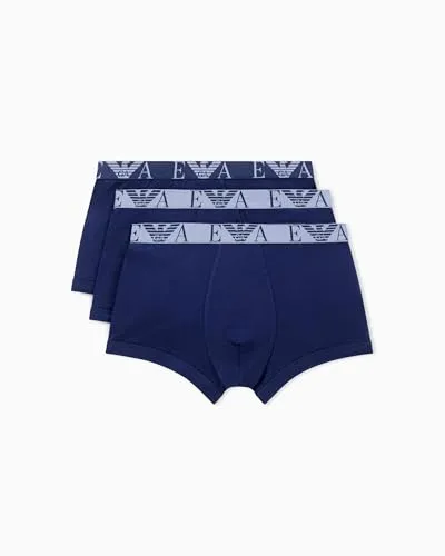 Emporio Armani Trunks 3er-Pack Dunkelblau, Größe M von Emporio Armani