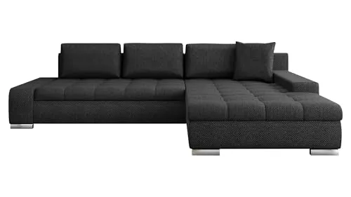Mirjan24 Eckcouch Orkan - Elegantes Ecksofa mit Schlaffunktion - Sofas & Couches mit praktischer Bettfunktion und großem Bettkasten, ideale Schlaffläche von 252x140 cm, inklusive Kissen-Set, vielfältige Farb- und Materialauswahl.