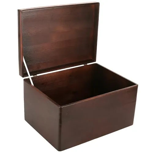 Creative Deco Holzkiste - Große Holzbox mit Deckel 40x30x24 cm - Kisten aus hochwertigem Holz, ideal zur Aufbewahrung und Dekoration, mit praktischem Deckel für mehr Ordnung und Stil.