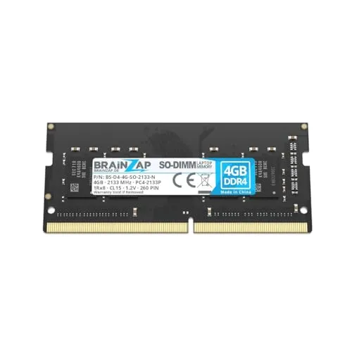 BRAINZAP 4GB DDR4 RAM SO-DIMM PC4-2133P 1Rx8 2133 MHz 1.2V CL15 Notebook Laptop Arbeitsspeicher