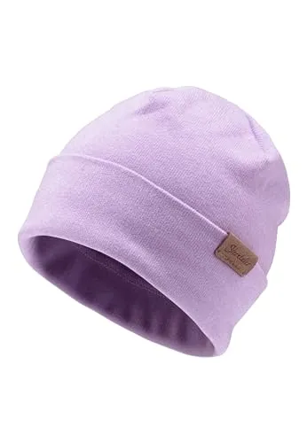 Sterntaler Beanie aus feiner Strickware - Mädchen Baby und Kinder Mütze mit Umschlag - Übergangsmütze einfarbig - puderrosa, 53