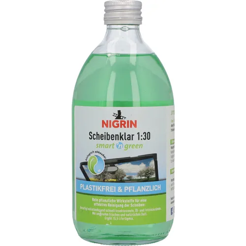 NIGRIN Scheibenklar smart'n green Konzentrat Glasflasche Scheibenreiniger 500ml