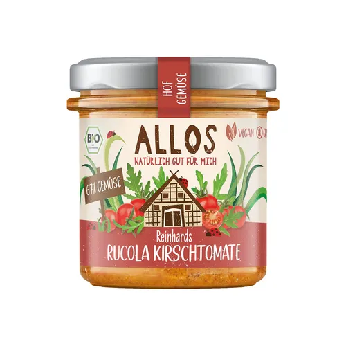 Allos Hofgemüse REINHARDS RUCOLA KIRSCHTOMATE Brotaufstrich