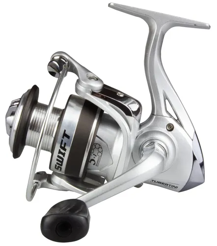Tubertini 3000 Rolle Swift - Vielseitige Angelrolle für Spinn- und Friedfischangeln - Angelrolle der Größe 3000, ideal für Zander und Forellen. Mit 6kg Bremskraft und leichtem Design für müheloses Angeln.