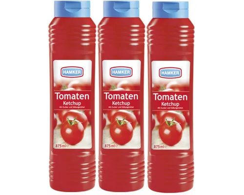 HAMKER Saucen, Hamker Tomaten Ketchup für Pommes Steak und gegrilltem 875ml 3er Pack