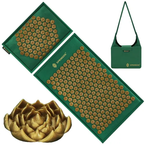 SPRINGOS Akupressurmatte mit Kissen Massage-Matte 65 x 40 cm