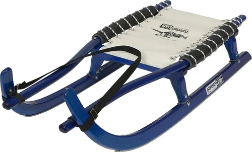 German Luge Rodel GL-Rodel 115 cm - Blau - Hochwertiger Freizeitrodel aus sorgfältiger Handarbeit, ideal für Spaß im Schnee. Mit rostfreien Laufschienen und optimaler Kufenschräge für ein sicheres Fahrerlebnis. Perfekt für Erwachsene bis 190 cm.