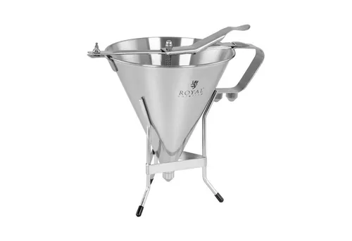 Royal Catering Fülltrichter 1,8 l aus Edelstahl - Trichter für Likör und Gebäck, langlebig aus Edelstahl, ideal für präzises Füllen und perfekte Portionierung in der Küche.