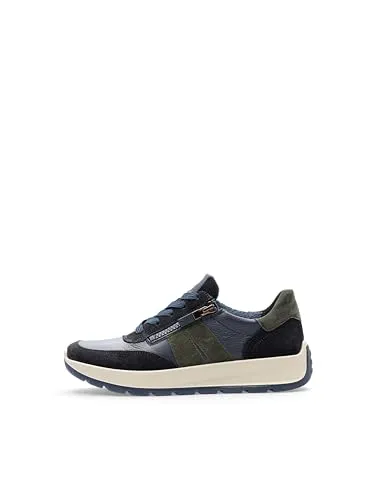 ara Damen New York Sneaker - Bequeme Weite in BLAU, 38.5 EU - Damen-Sneaker mit flexiblem Veloursleder-Obermaterial und Frottee-Innenfutter für höchsten Komfort. Die herausnehmbare High-Soft Innensohle sorgt für ein angenehmes Tragegefühl.