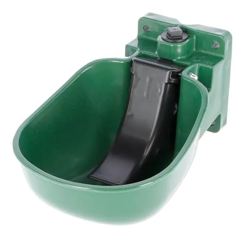 Kunststofftränkebecken K50 oliv - Robuste Pferdetränke aus hochwertigem Kunststoff mit absperrbarer Zunge für kontrollierte Wasserabgabe und hygienische Versorgung – ideal für Rinder und Pferde.