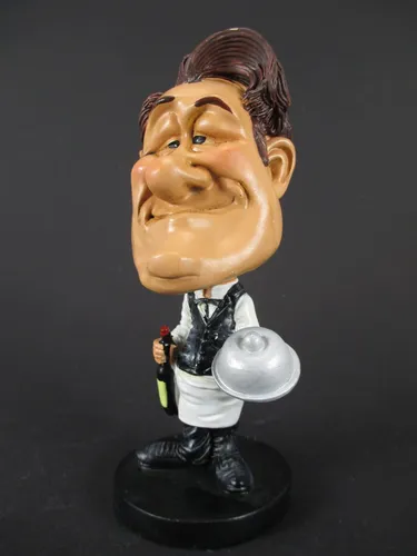 Funny Life-Wackler Kellner mit Tablett, Bobble-Head
