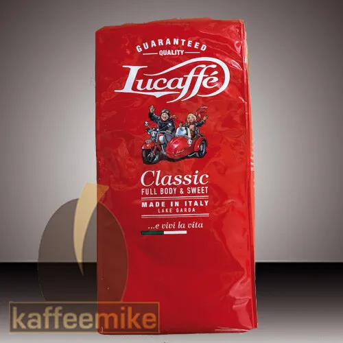 Lucaffe Classic 1kg Bohnen - Italienischer Espresso, mittel-dunkel geröstet, fettfrei und ohne künstliche Aromen - der perfekte Genuss für Kaffeeliebhaber.