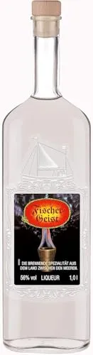 Fischergeist | Kräuterlikör | hochprozentiger Klassiker | 1000 ml | Spezialität aus dem Norden | erfrischender Geschmack | brennend servieren