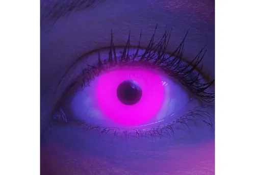 MeralenS Jahreslinsen Farbige Glow Pink Kontaktlinsen