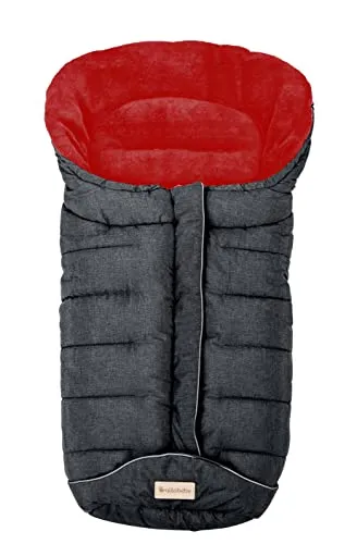 Altabebe AL2204M-79 WInterfußsack mit 3M Füllung, dklgrau- rot