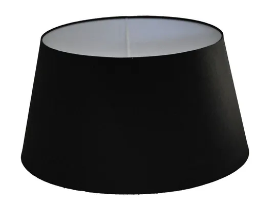 Dirk Davids Lampenschirm Rund in Cotton Schwarz - Zubehör für Leuchten, sorgt für eine angenehme Raumatmosphäre und ist passend für Tisch-, Steh- und Wandleuchten mit E27-Fassung.