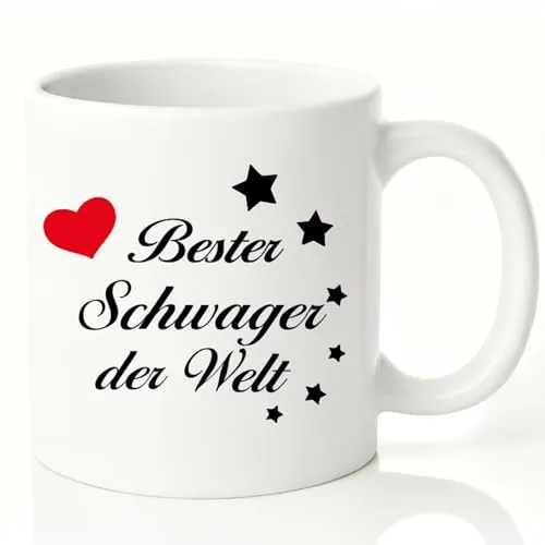 NetSpares Kaffeetasse Bester Schwager der Welt Sternen Motiv Geschenk Geburtstag Weihnachten