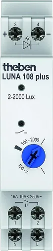 Theben Dämmerungsschalter LUNA 108 plus AL - inkl. externem Lichtsensor - Smart Home - Analoger Dämmerungsschalter mit fixierbarer Ein- und Ausschaltverzögerung für optimale Lichtsteuerung und Energieeinsparung.