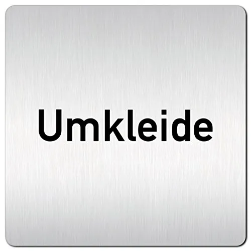 Türschilder24 XXL Schild - Türschild (B) • 125 x 125 mm • Umkleide - Umkleideraum • 1,5 mm Aluminium Vollmaterial • 100% Made in Germany