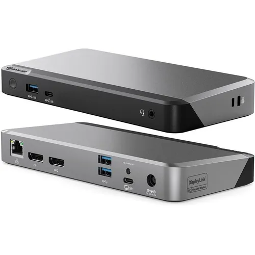 MX2 USB-C Dual Display Dockingstation - USB-C Dockingstation mit 2 x DP und 65W PD, ideal für Multitasking und effizientes Arbeiten.