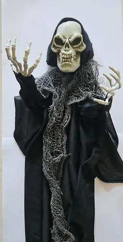 XXL Halloween Deko Skelett Totenkopf Hänger 70 cm Hoch Bewegliche Hände Karneval