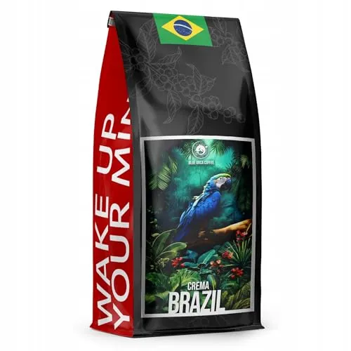 BRAZIL CREMA 1KG Kaffeebohnen | 70% Arabica & 30% Robusta | mit Noten von Walnüssen, Zimt und Schokolade | frisch geröstet, niedriger Säuregehalt | ideal für die Espressomaschine | Blue Orca Coffee