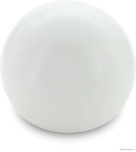 Keramik Kugel 35 cm Gartenkugel Dekokugel Gartenfigur Dekoration aus frostfester, witterungsbeständiger, robuster Steinzeug-Keramik Outdoor (weiß)