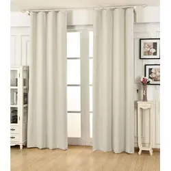 WOLTU 2x blickdichte Gardine Vorhang 135x245 cm - Gardinen & Vorhänge mit Thermostoff für optimale Verdunkelung und Energieeffizienz, ideal für das Wohnzimmer in modernem Creme-Design.