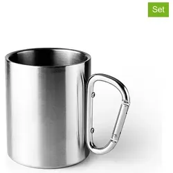 Ibili 2er-Set: Tassen in Silber - 350 ml