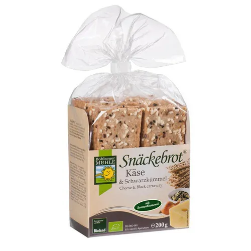 Snäckebrot -Schwarzkümmel-Käse 200g | BOHLSENER MÜHLE