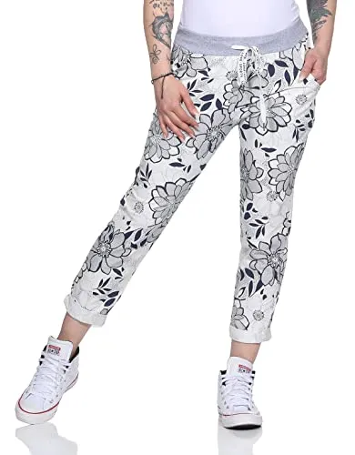 simaranda Damen Jogginhose im Boyfriend-Style Sweatpants für Freizeit Sport und Fitness 600 (36-40, Style 3)
