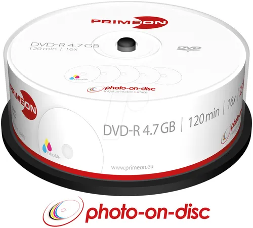 PRIM 2761205 - DVD-R 4.7GB/120Min, 25-er Cakebox, matt