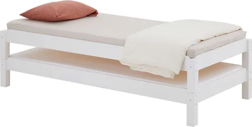 Produktbild Idimex Stapelbett Rino, Weiß, Kiefer, 90x190 cm