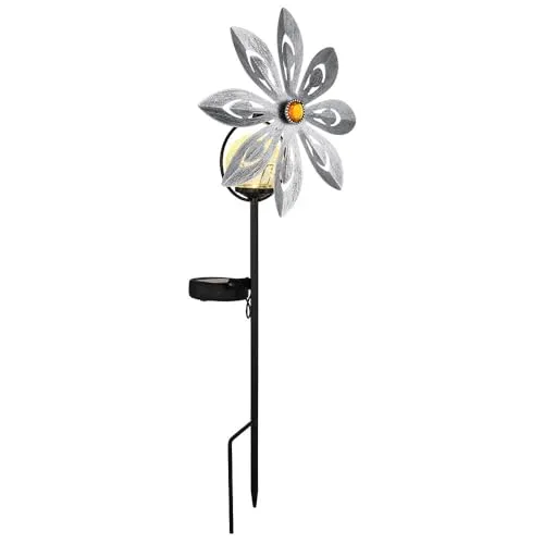 GLOBO LIGHTING LED Solarleuchte in silber von Globo