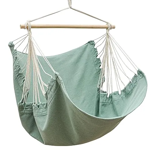 Hängesessel XL Hängematte - In- und Outdoor 155x125cm - Hängematten für drinnen und draußen, transportabel und strapazierfähig, ideal für entspannte Stunden im Garten oder Wohnzimmer.