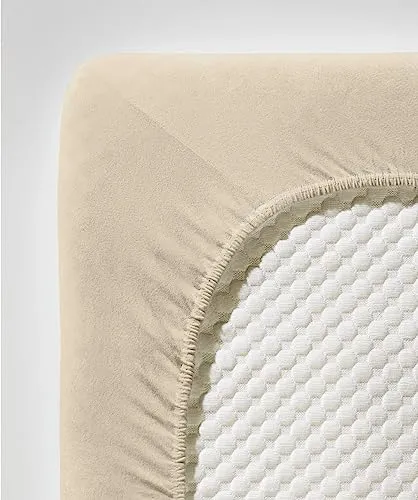 fleuresse Comfort Spannbettlaken - Sand, 90-100 x 200-220 cm - Hochwertiges Spannbettlaken aus 96 % Baumwolle und 4 % Elasthan, perfekt für Matratzen bis 26 cm Höhe. Atmungsaktiv, hautsympathisch und pflegeleicht für erholsamen Schlaf.