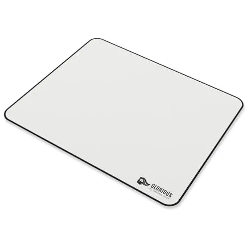 Glorious Gaming Cloth Gaming Mousepad (groß) - Gesteppte Ränder, Glatte Oberfläche für Speed & Control, Anti-Rutsch-Boden, waschmaschinenfest, groß (330 x 280 x 3mm) - Weiß