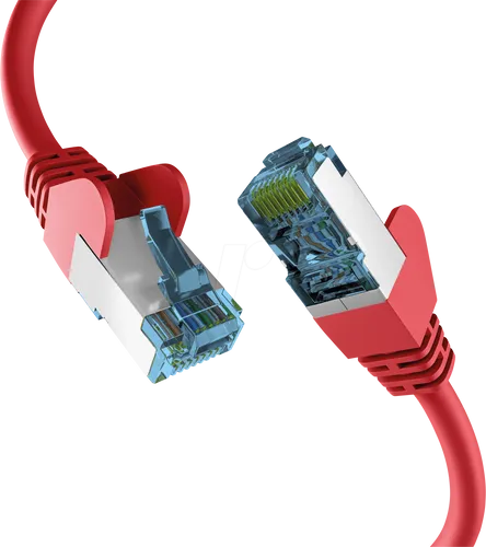 EFB-Elektronik RJ45 PATCHKABEL CAT7 ROHKABEL ROT 5m - Hochgeschirmtes Netzwerkkabel für störungsfreie Datenübertragung, bis zu 10 Gbit/s und abwärtskompatibel
